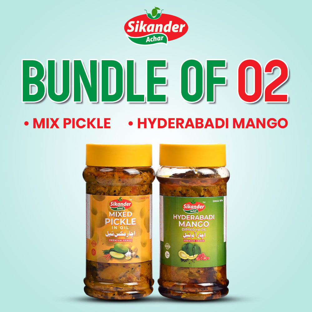 Bundle of 2 (Hydrabadi Mango, Mix Pickle)