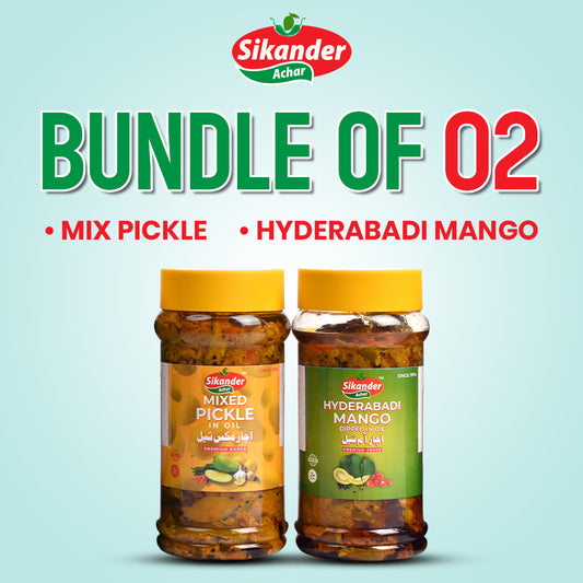 Bundle of 2 (Hydrabadi Mango, Mix Pickle)